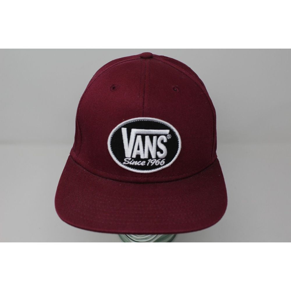 Vans Patch Snapback Hat One Size Embroidered Maro… - image 3